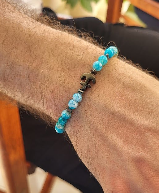 #Anchor Blue Bracelet