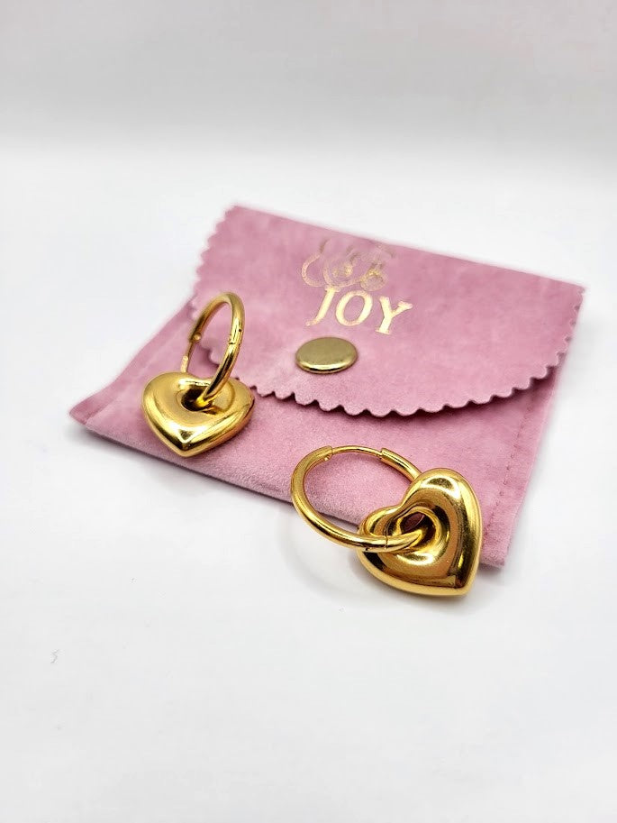 #Puffy heart Earrings