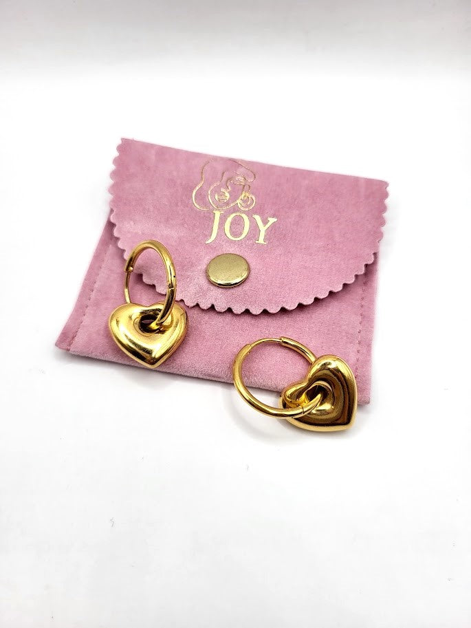 #Puffy heart Earrings