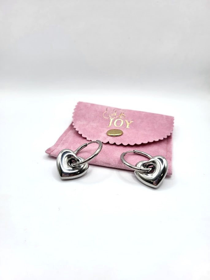 #Puffy heart Earrings
