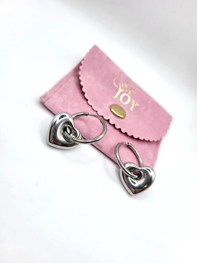 #Puffy heart Earrings