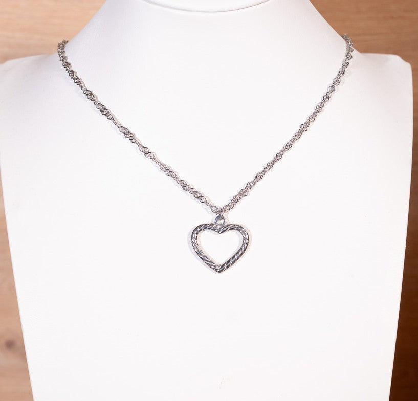 Hollow Heart Necklace