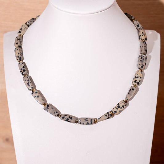 Dalmatian Stone Necklace