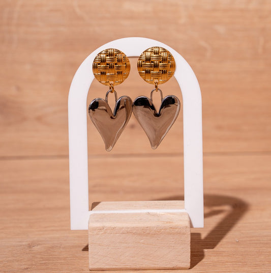 #Bold Heart Earrings