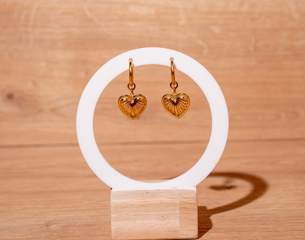 #Heart Lattice Earrings