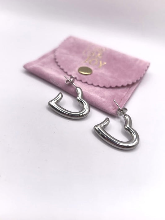 #HeartPin Earrings