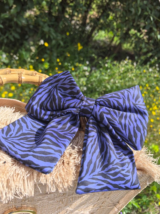#Purple Zebra Bow