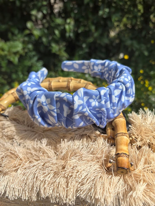 #Blue Blossom Headband(με σούρες)