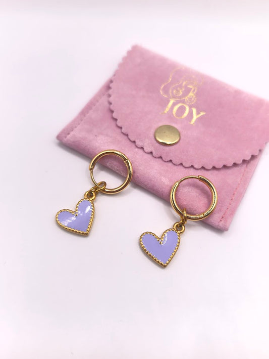 #Lilac Hearts Earrings