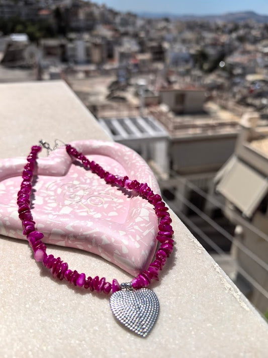 #Magenta Pulse Necklace