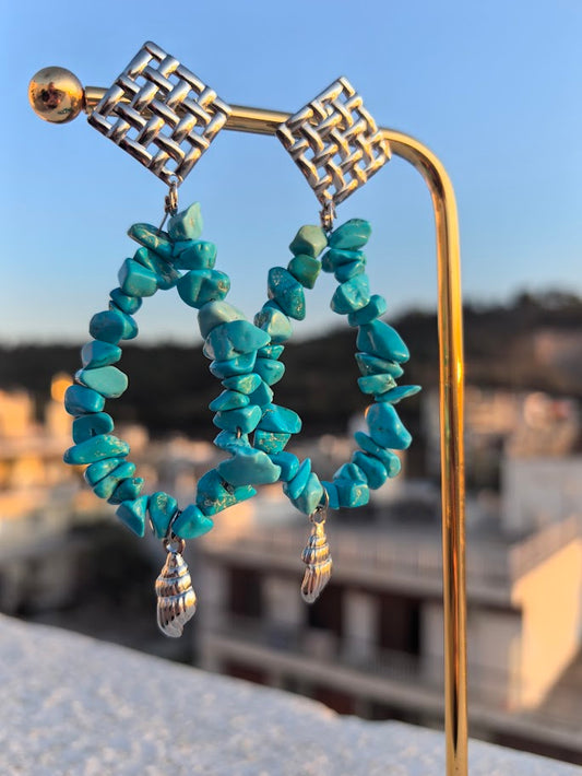 #Turquoise Prism Earrings