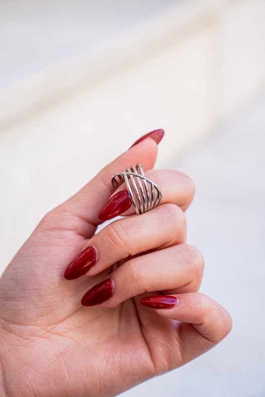 Cross Lines Ring
