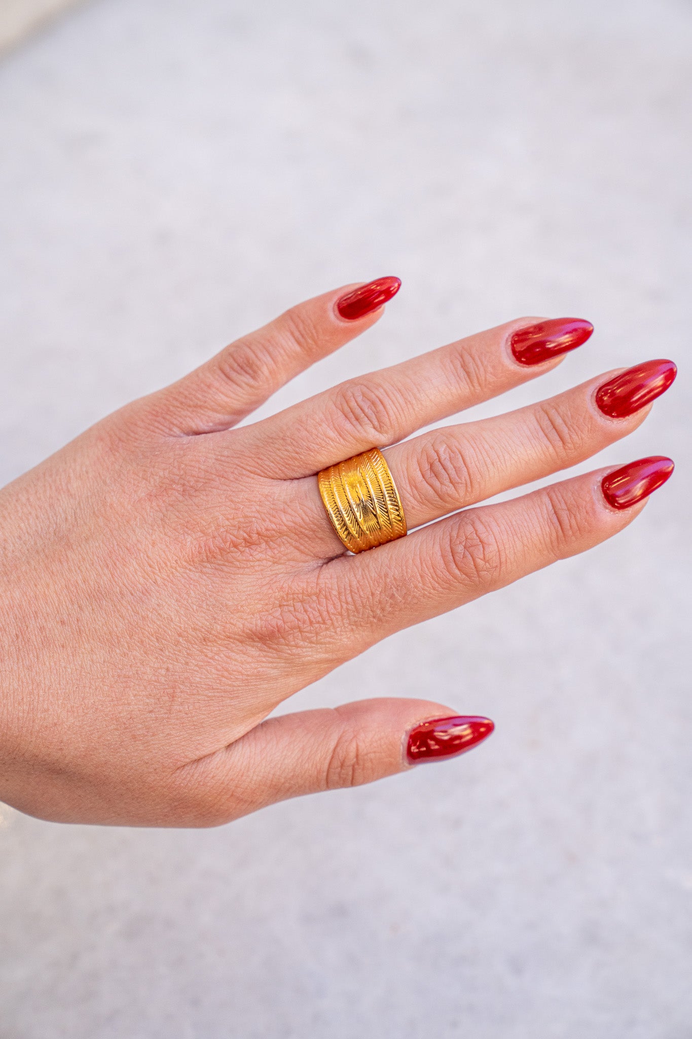 Sculpted Steel Ring