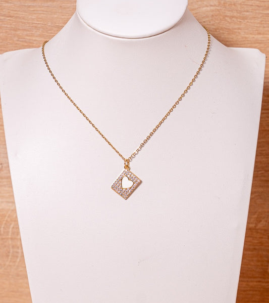 Snowy Heart Necklace