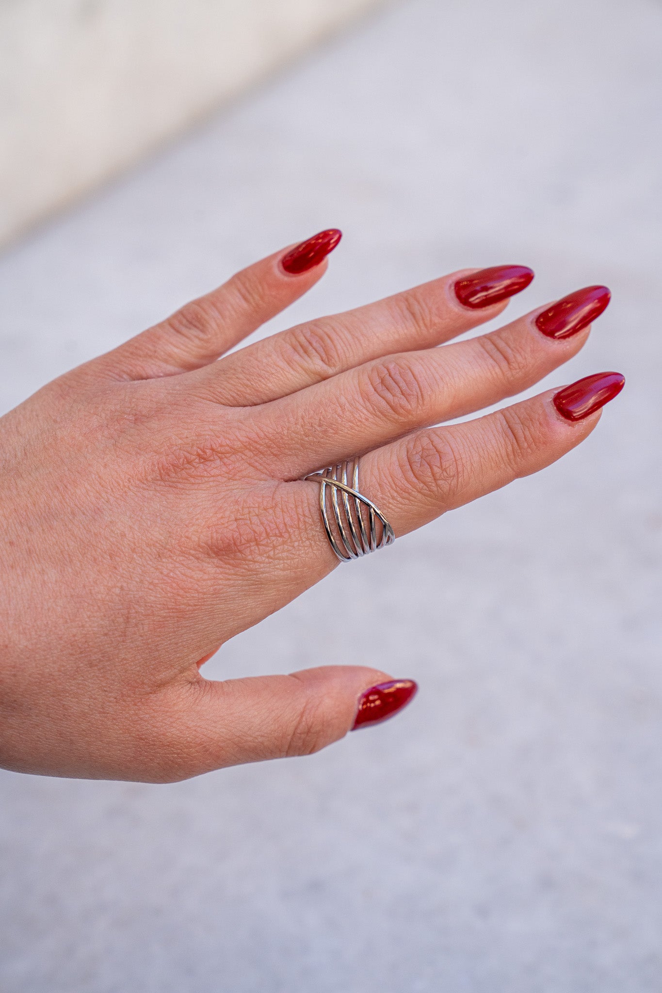 Cross Lines Ring