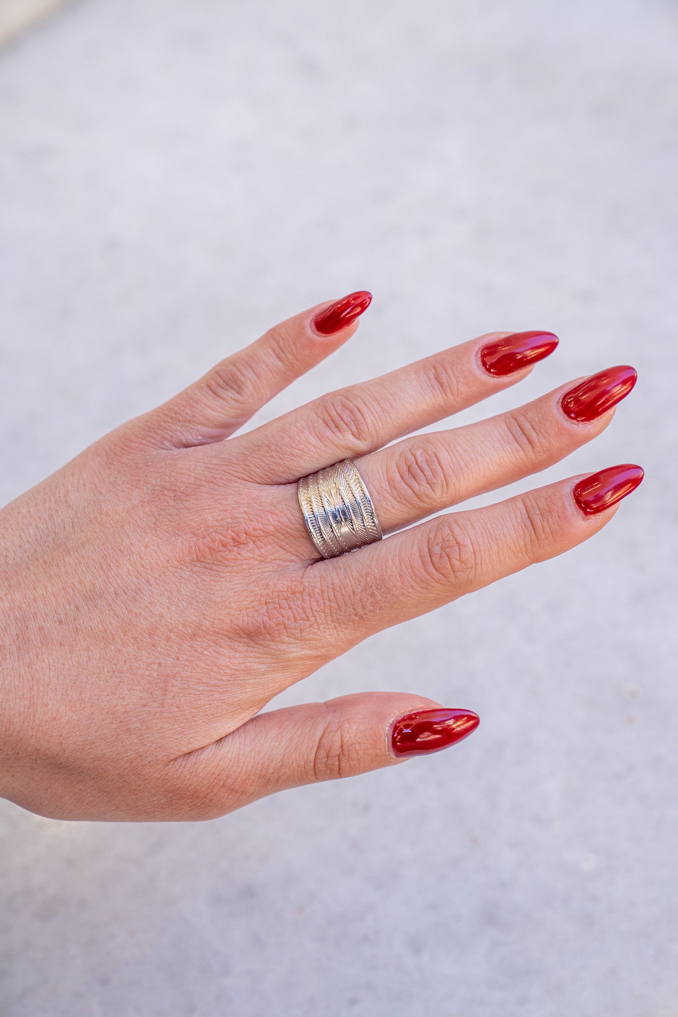 Sculpted Steel Ring