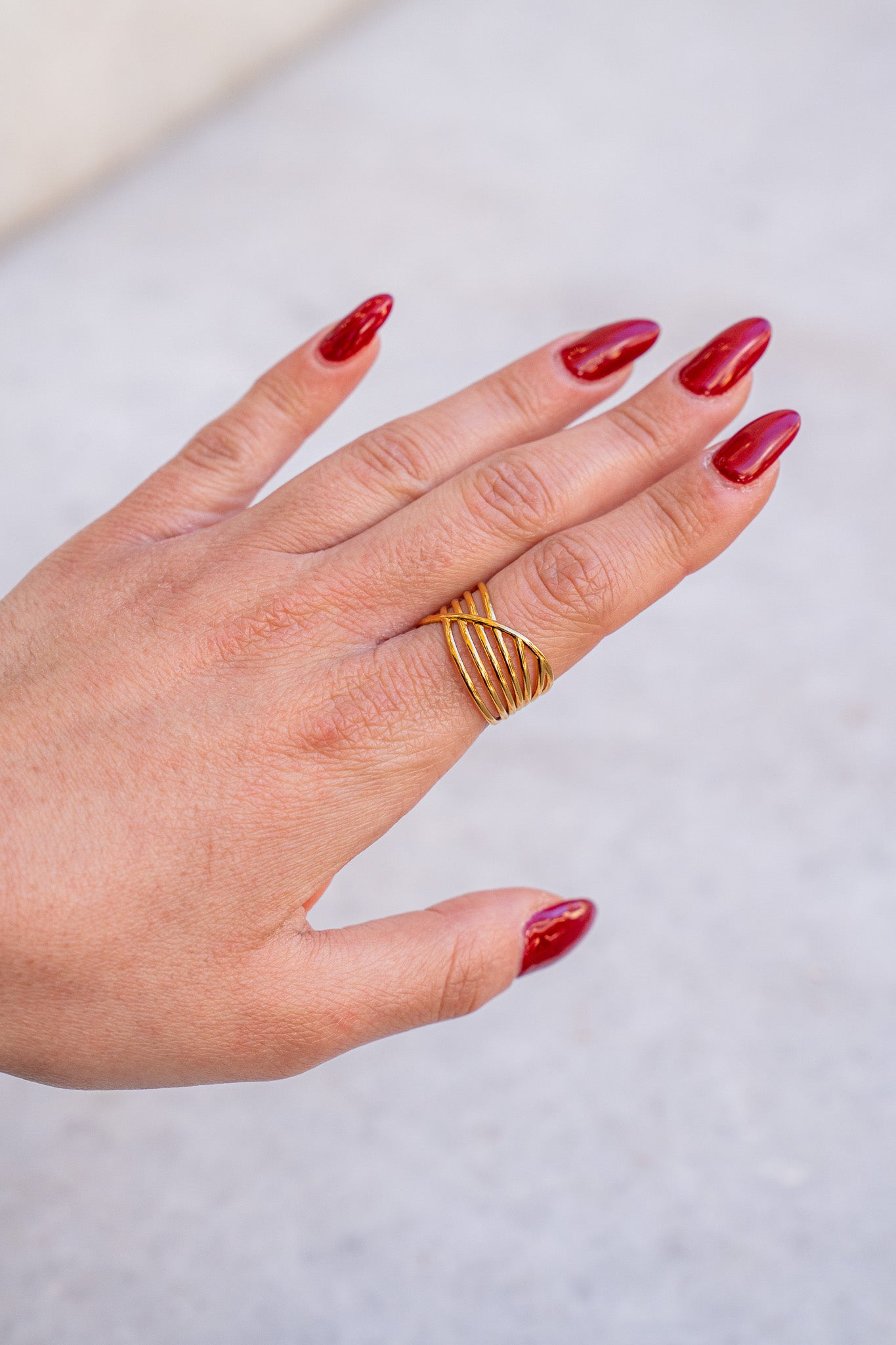 Cross Lines Ring